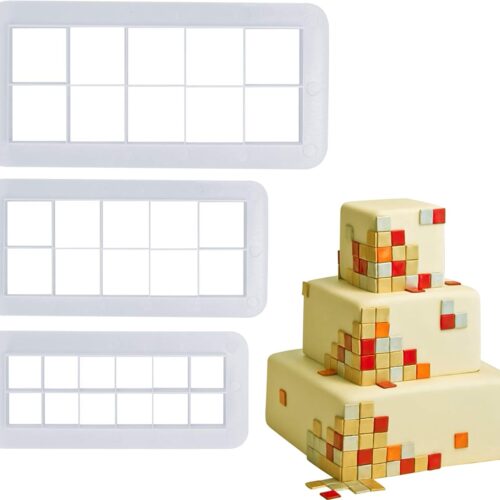 Square Cookie Cutter - Geometric Multicutter-Square Cake Fondant Cutter - 3 Size, Biscuit Cutters, Creative Cake Decorating