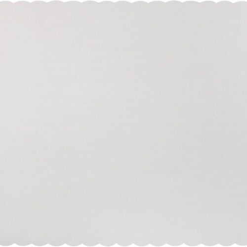Paper Placemats - Disposable - Scalloped Edge (White, 50)