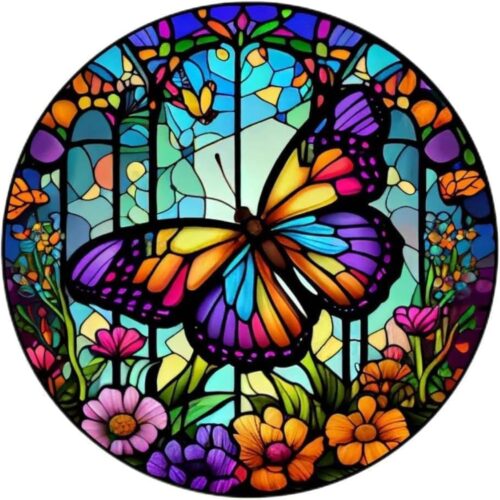 Diamond Painting Kits for Adults - Butterfly Flowers DIY 5D Diamond Art Kits Full Drill Diamond Dots Paintings with Diamonds Gem Art and Crafts Home Decor 12x12inch