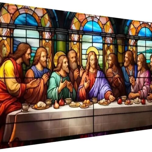 5D DIY The Last Supper Diamond Painting Kits for Adults, Large Size Full Drill Diamond Arts Rhinestone Pasted, DIY Painting Diamond Dot Arts Crafts for Home Wall Decor Gift 27.5 X 15.7 Inch
