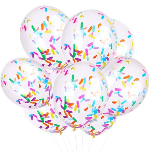 Party Balloon Birthday Balloons Sprinkles Confetti Balloon Pack - Ice Cream Sprinkle Balloons.(24PCS)