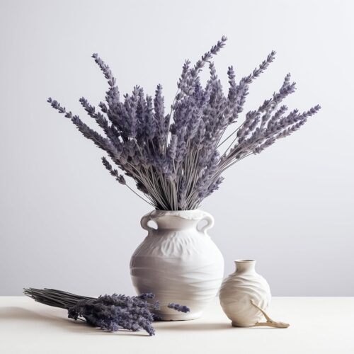 140pcs Dried Lavender Purple Flower 15inchs Dried Lavender Bouquet for Vase Home Weeding Decoration Flower Arrangements