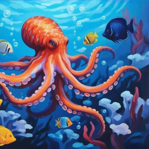 Paint by Numbers Kit for Kids (Color Octopus)