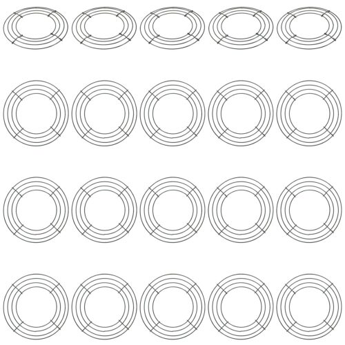 20 Pack 8 Inch Wire Wreath Frame, Round Green Metal Wreath Frame, Floral Crafts Wreath Form for DIY Christmas Wedding Party