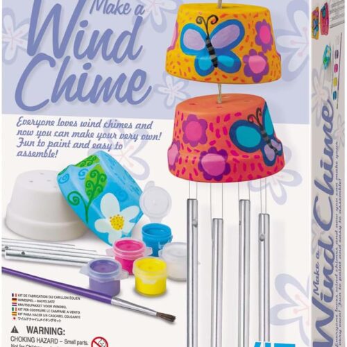 4M Make A Wind Chime Kit - Arts & Crafts Construct & Paint A Wind Powered Musical Chime DIY Gift for Kids, Boys & Girls