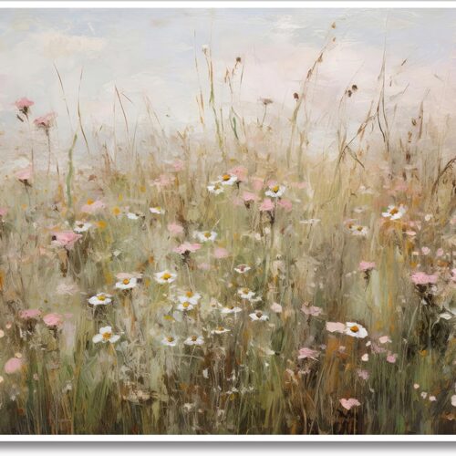 Vintage Wildflower Canvas Wall Art Flowers Pictures Classical Paintings Poster Prints Botanical Floral Wall Decor for Farmhouse Living Room Bedroom Bathroom 16 x 24 in Unframed