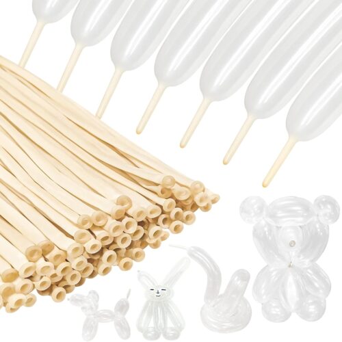 100Pcs clear 260 Balloons Clear Long Skinny Latex Balloon for Animal Ballons, Premium Quality Balloons for Beginners Baloons Making Kid's Carnivals Party Decoartion