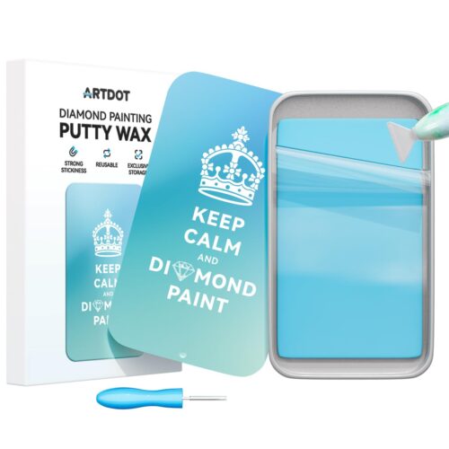 Enduring Stickiness Putty Wax for Diamond Art Kits for Adults,Strong Stickiness Clay Glue with Slide Storage Box for Diamond Painting Accessories and Tools