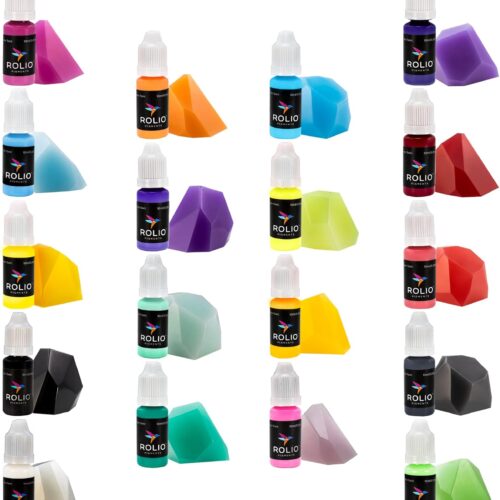 Pigments Resin Liquid Pigment Solid Colors - 18 Vibrant Colors for Epoxy Resin, Painting, DIY Art, Jewelry Making, Crafts Decorations, Garment Accessories - 0.33 oz/10 ml Each