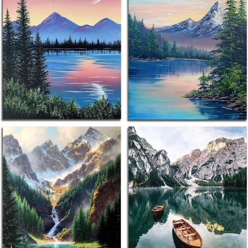 Diamond Painting Kits for Adults, Landscape Diamond Art Kits, Diamond Dots Kits, Gem Art for Living Room Wall Art (Landscape)