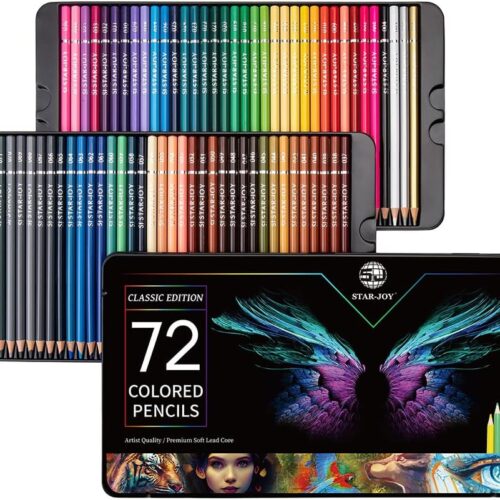 72 Colored Pencils for Adult Coloring Books, Premier Coloring Pencils Set, Quality Oil Based Colored Pencils, Holiday Gifts for Artist Drawing