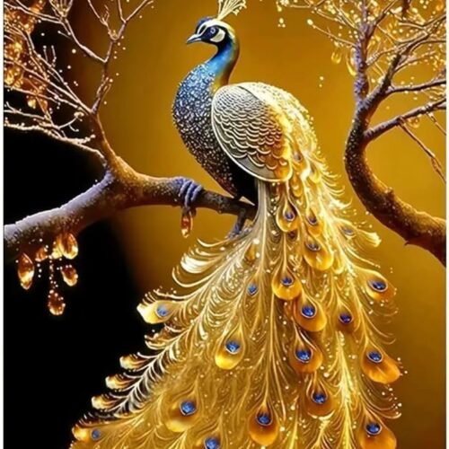 Peacock Diamond Art Kits for Adults-Diamond Painting Kit for Beginners-Arts and Crafts for Adults-Diamond Art Home Decor Gifts