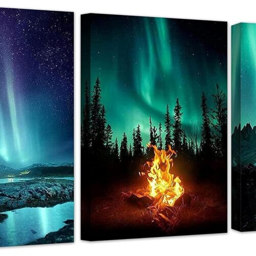 5D Diamond Art Painting,3 Pack Large Mountain Diamond Painting Kits for Adults,DIY Full Drill Crystal Rhinestone Arts and Crafts,Gem Art Aurora Painting with Diamond Home Wall Decor 9.8x13.8 inch