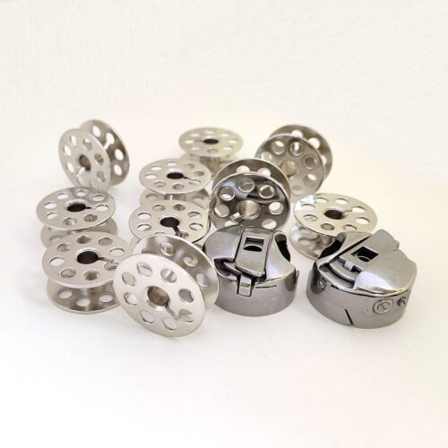 M Style Bobbin Case BC-DBM(2)-NBL1#18045 and Bobbins 18034 for Consew 205RB 206RB Juki Dnu 1541 261 241 246 Walking Foot Sewing Machine (2PCS 18045+ 10PCS 18034)