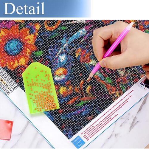 Diamond Painting Kits for Adults - Skeleton DIY 5D Diamond Art Kits Full Drill Halloween Diamond Dots Paintings with Flowers Diamonds Gem Art and Crafts Home Decor 12x16inch