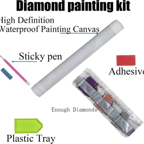 Diamond Art Kits for Adults Tree of Life 5D Diamond Painting Kits for Adults,Diamond Painting Diamond Art with Full Drill Diamond Dots DIY Gem Crafts Kits for Home Decor Gift-12x12in Pink