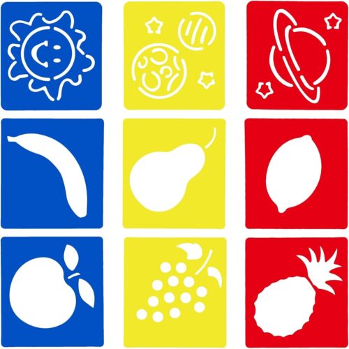 54 Pack Drawing Stencils, Hollow Out Drawing Templates, Plastic Animal Stencils for Craft Projects (5.6 x 6 in)