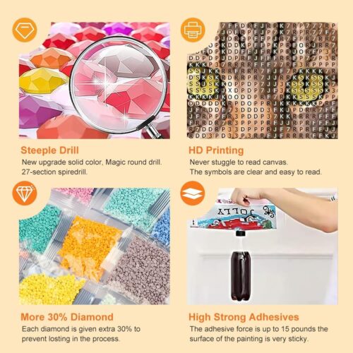 Diamond Painting Kits for Adults, 5D DIY Cat Diamond Art Kits for Beginners, Full Drill Diamond Painting Kits for Home Wall Decor, 12x12 Inch