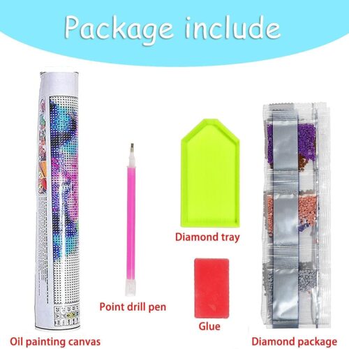 Mushroom Skull Diamond Painting Kits for Adults,5D DIY Skeleton Full Drill Flower Plant Diamond Art Kits for Gift, Hippie Nature Sun Diamond Dots for Home Wall Decor 12x16inch