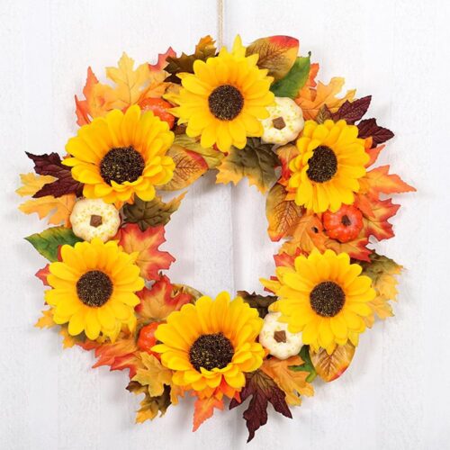 20 PCS Fake Silk Sunflowers Artificial Flower with Stems for Home Wedding Party Centerpieces Decoration Bridal Bouquets Tables Floral Arrangements Wreath DIY Art Crafts Decor