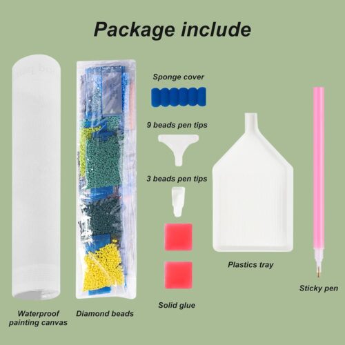 Diamond Painting Kits for Adults, 5D DIY Diamond Art Kits for Beginners, Full Drill Diamond Painting Kits for Home Wall Decor, Forest Waterfall, 12x16 Inch