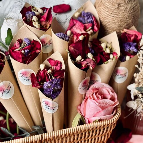Biodegradable Wedding Confetti,Dried Flower Petals - Natural Dried Rose, Jasmine & Forget-Me-Not Petals (20 Cups) | Eco-Friendly for Flower Girl, Church, Christmas, Valentine’s Decor