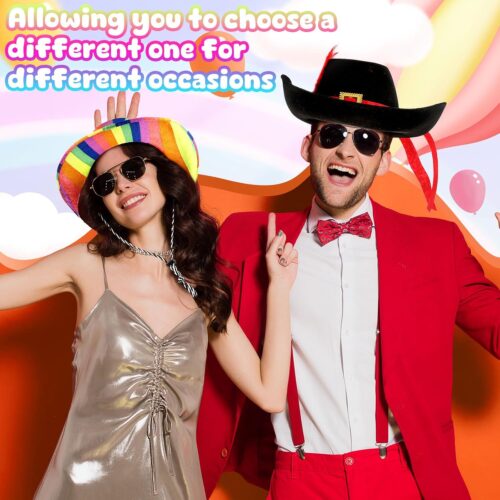8 Assorted Funny Hats Crazy Jester Photo Booth Props Novelty Party Hats for Carnival, Circus, Wedding, Birthday Costume Accessory