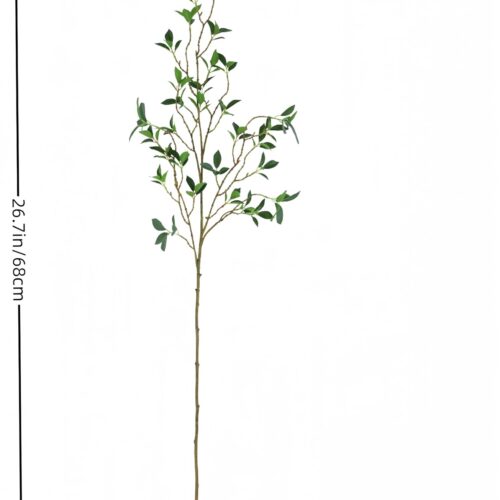 4Pcs Artificial Greens Branches for Vase, 27" Faux Twigs Tree Stems, Fake Plants Tree Branches for Home Decor, Fake Ficus Twigs for Office Wedding Shop Vase Fillers Banquet Decoration