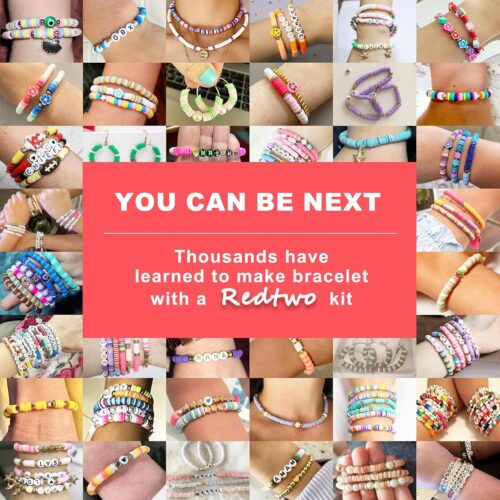 6800 pcs Clay Beads Bracelet Making Kit, Friendship Bracelet Kits Flat Beads for Jewelry Making, Polymer Heishi Set for Bracelet Necklace DIY Crafts Gift for Girls Ages 6-12