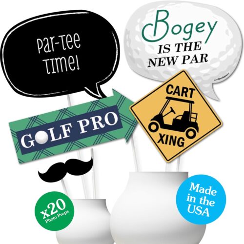 Par-Tee Time - Golf - Photo Booth Props Kit - 20 Count