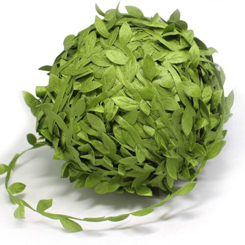 328 Ft Leaf Ribbon, Artificial Vines Leaves String Trim Ribbon Wild Jungle Botanical Greenery for Baby Shower Party Wedding Home Wreaths & DIY Craft