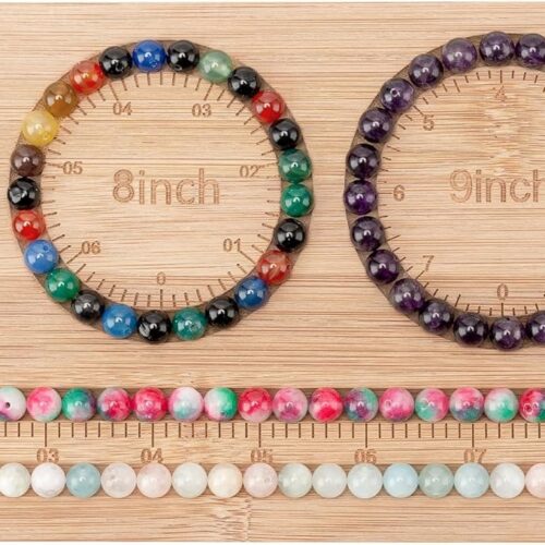 Bead Board for Jewelry Making, Bamboo Beading Board for Bracelet Making, Beads Maker, Bracelet Making Kit, Bead Tray, Bracelet Sizer, Jewelry Making Supplies