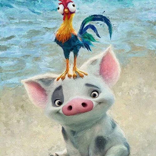Diamond Art, Diamond Art Kits for Adults,Dimond Picture12x16 inch (Chicken&Pork)…