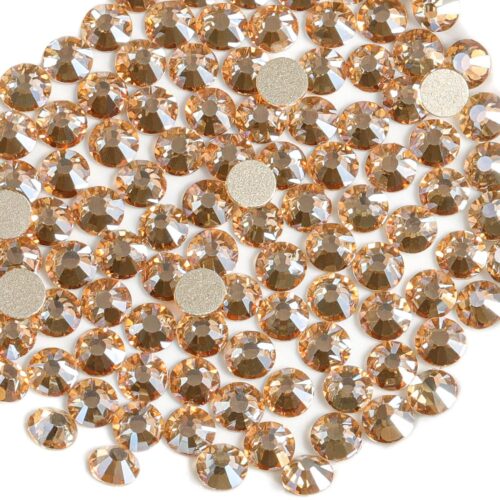 1440 Pieces Flat Back Crystal Rhinestones Round Gems,Golden Shadow,SS20,4.6-4.8mm
