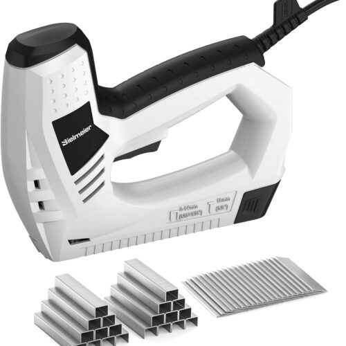 Electric Staple Gun, 2-in-1 Staple Gun Brad Nailer Including 2000Pcs Staples and Nails, 120V Corded Nail Gun Electric Stapler Heavy Duty for DIY Projects, Upholster and Woodworking
