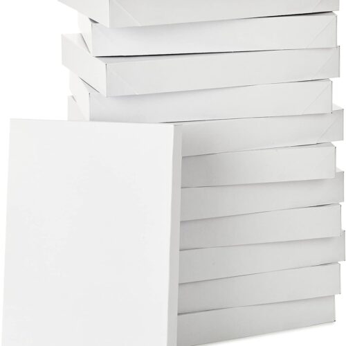 XLarge Gift Boxes with Lids (12 Robe Boxes, White) for Birthdays, Graduations, Christmas, Weddings, Bridal Showers