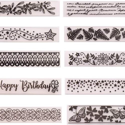 10Pcs Flower Leaf Star Plastic Embossing Folder DIY Craft Template Molds Stamp Stencils Scrapbook Paper Cards Photo Album Making Tool Embossing Folders Handmade Art Craft Supplies Decorating Mold