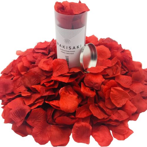 (Pre-Separated, Scented) Artificial Silk Rose Petals for Wedding Flower Petals for Romantic Special Night, for Proposal, Anniversary (1,000 PCS, Dark Red)