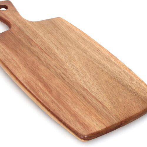 Acacia Wood Cutting Board with Handle Small Charcuterie Boards Wooden Chopping Board Decorative Mini Cutting Boards for Kitchen Meat Teak Bread Cheese Board Platter Butcher Block Food Serving Tray