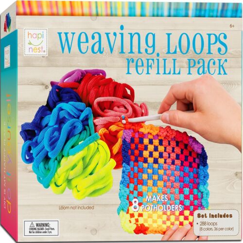 Potholder Weaving Loom Refill Loops, Pack of 288 Loom Loops