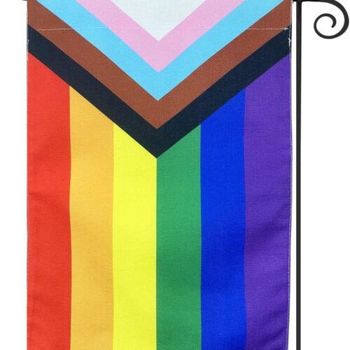 Pride Garden Flag Small Gay Yard Flags 12.5x18 Inch Double Side LGBTQ Progress Flags for Wall