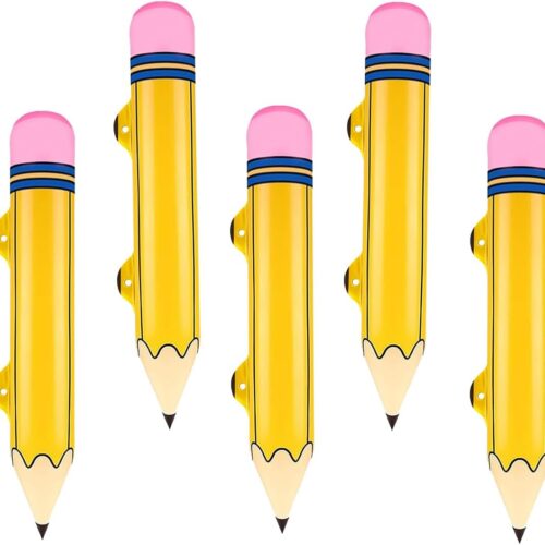 Big Back To School Balloons Set Giant Large Inflatable Balloon Yellow Pencil Prop Hanging Decorations Back To School Decorations (5 Yellow pencils)