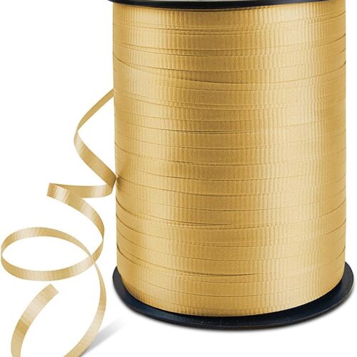 500 Yards 3/16" Crimped Curling Ribbon Gold, Balloon String Curly Ribbon 1 Roll for Gift Wrapping, Birthday Wedding Party Festival Decoration, Baby Shower, Art Crafts, Florist Flowers