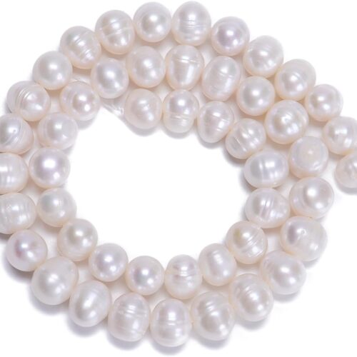 Natural Freshwater White Pearl Round Beads 15" 4mm 6mm 8mm 9mm 10mm 11mm 12mm (8-9mm)