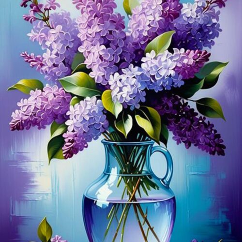 Flower Diamond Arts Kits for Adults-Flowers Diamond Painting Kits for Adults, 5D Vase Diamond Art Kits, DIY Floral Gem Art DIY Crafts Kits Home Wall Decor Gifts 12x16 inch