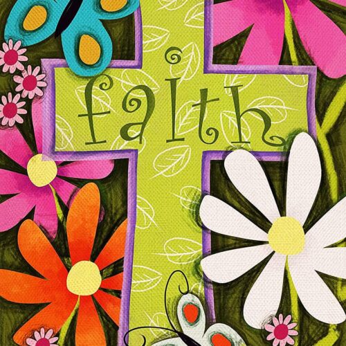 Cross Diamond Art Kit for Adults - Full Drill Flowers, 5D DIY God Prayer Art, Fall Themed, 30x40cm (Faith Cross)