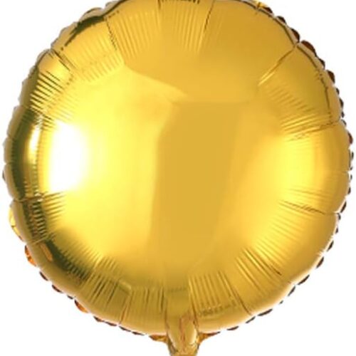 18" Gold Round Shaped Foil Balloons Mylar Helium Balloons for Birthday Party Wedding Baby Shower Decorations, Pack of 20