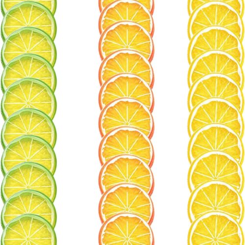 30pcs Artificial Lemon Slices Home Kitchen Decor Fake Fruit Basket Display Decoration Lifelike Lemon Vase Filler（Mix）