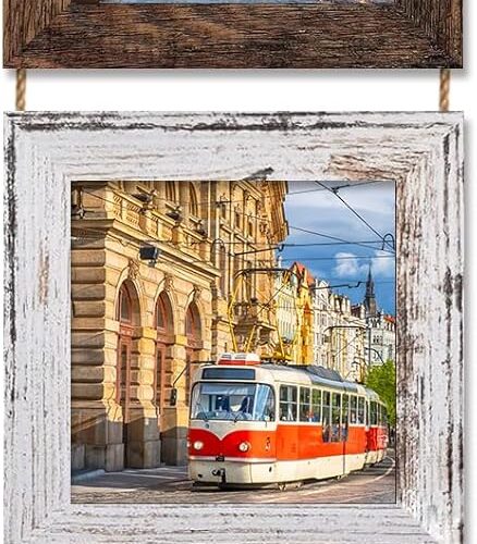 5x5 Wall Hanging Picture Frames Collage with 3 Opening Multi Color Frames