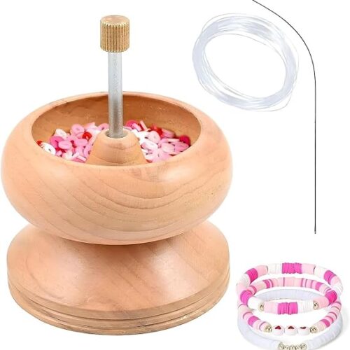 Seed Bead Spinner for Jewelry Making - Clay Bead Spinner Kit with Big Eye Beading Needle & Wire -Birthday Gifts